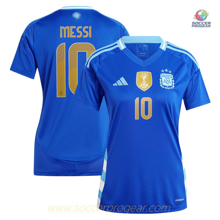 Argentina Away Soccer Shirt 2024-25 Edition Messi Woman