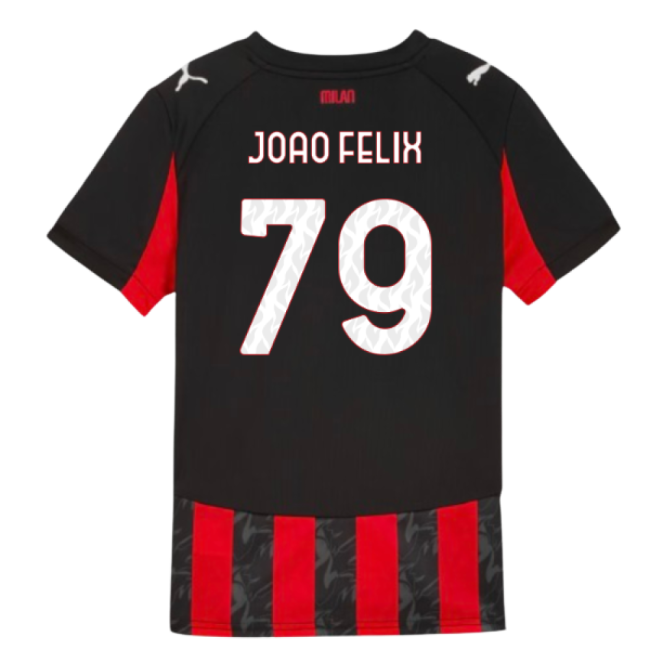 2025-2026 AC Milan Home Fashionable Shirt (Kids) (Joao Felix 79)