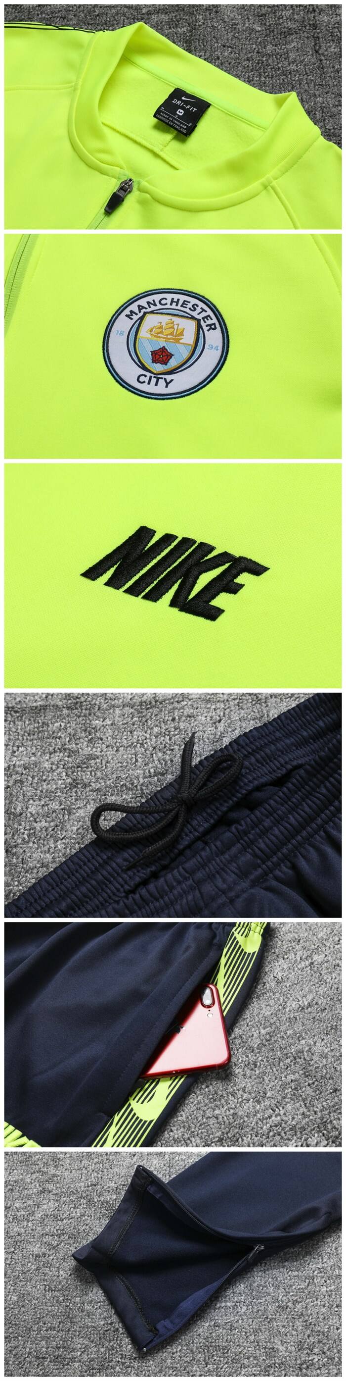 Manchester City 2019-20 Green High Neck Collar Training Kit -