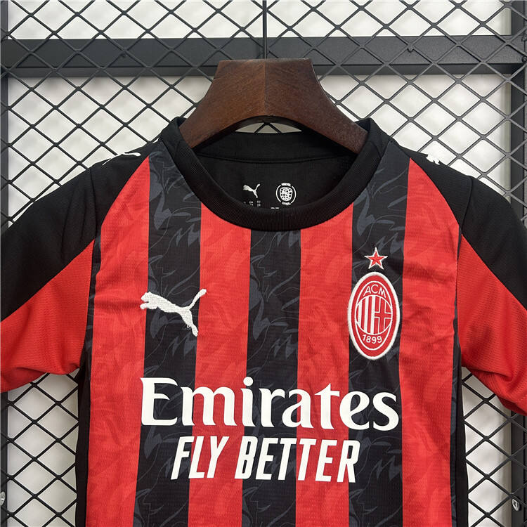 Kids AC Milan 2526 Home Football Kit ShirtShorts - Official Replica