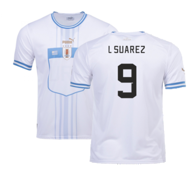 High 2022-2023 Uruguay Away Shirt (L Suarez 9) Replica Soccer