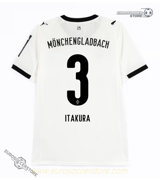 Borussia Monchengladbach 25-26 Season Home Jersey, featuring ITAKURA with the number 3