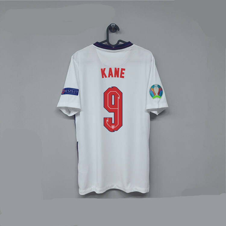 Euro 2020 England Home Kit 9 KANE Soccer Shirt White Football Shirt -