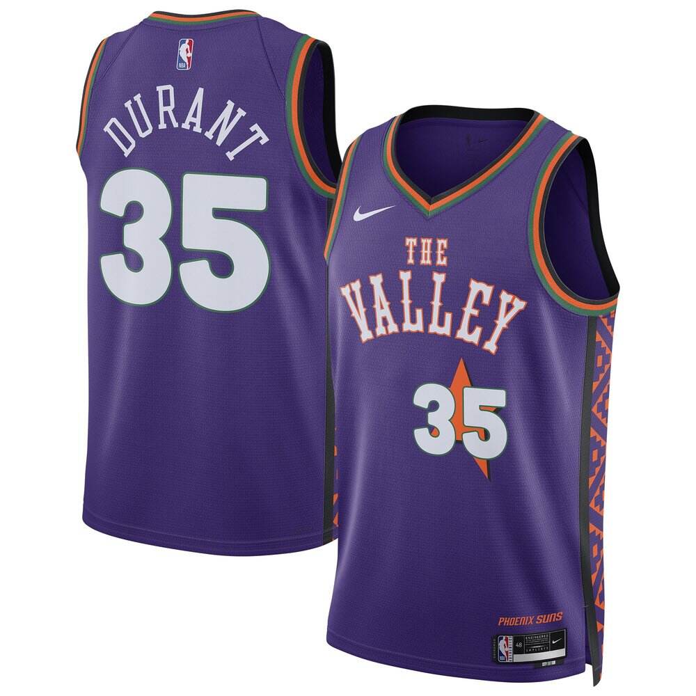 Authentic Phoenix Suns Kevin Durant Jersey Purple City Edition