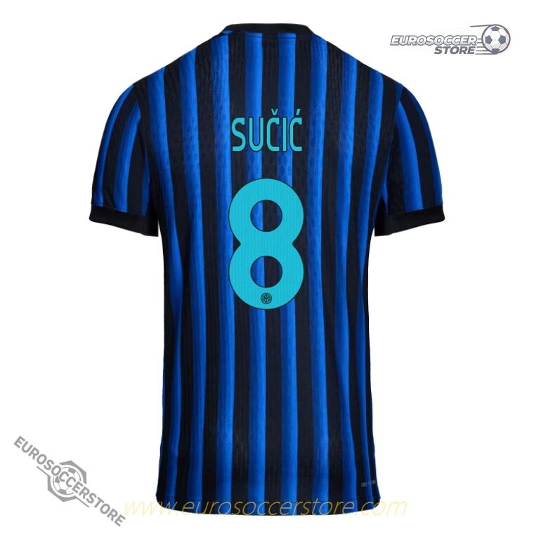 Inter Milan 25-26 Home SUČIĆ 8 Football Jersey (Player Version)