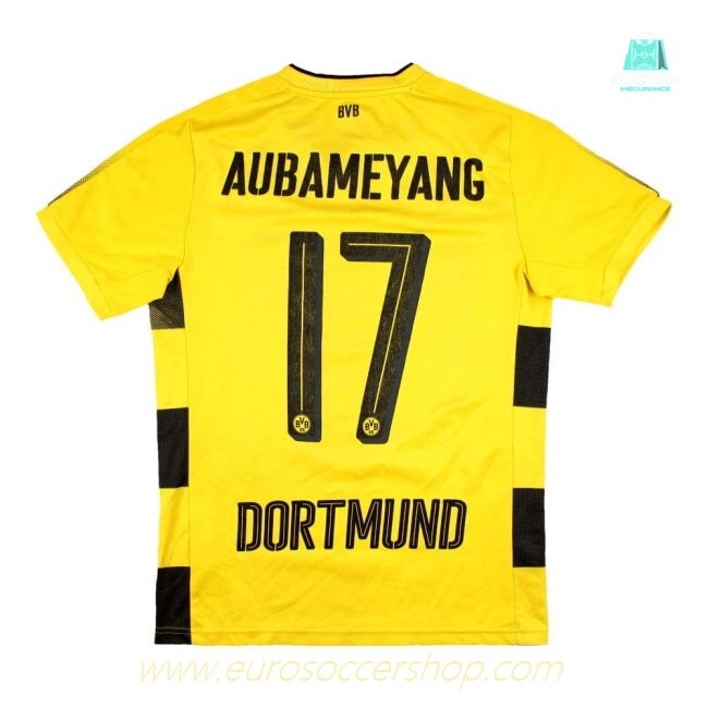 Borussia Dortmund 2017-18 Home Shirt (Aubameyang #17) (Excellent)