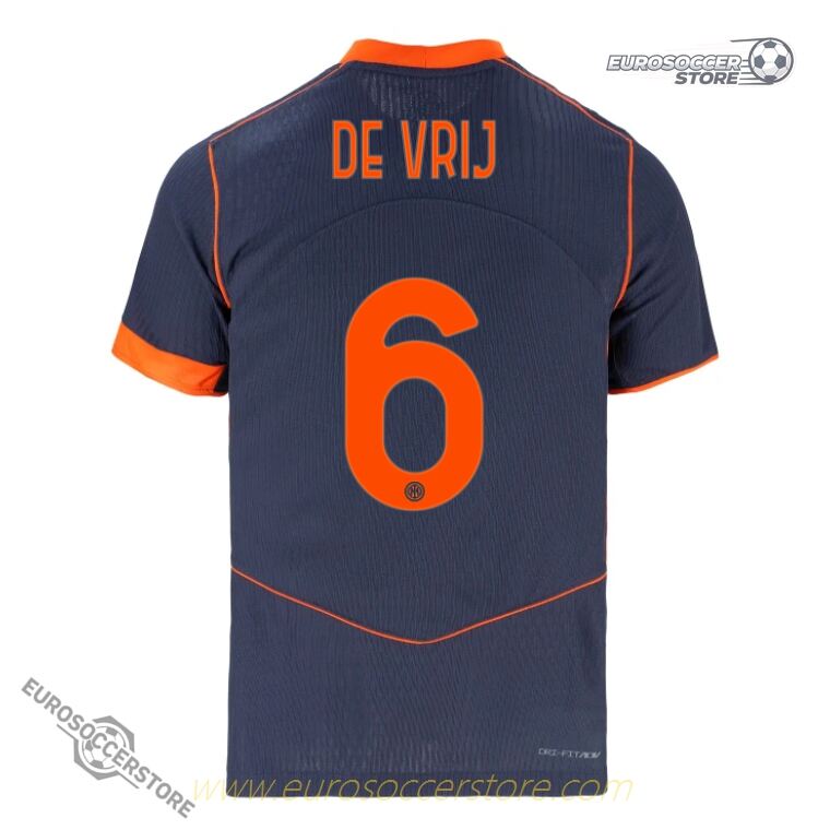 25-26 Season Inter Milan Third Player Version Jersey - DE VRIJ #6