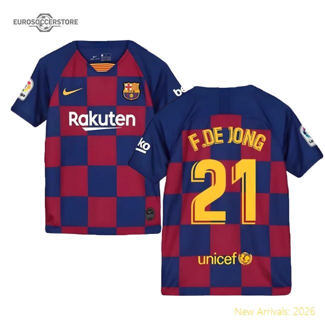High-Quality 2019-2020 Barcelona Home Nike Shirt (Kids) (F.De Jong 21)