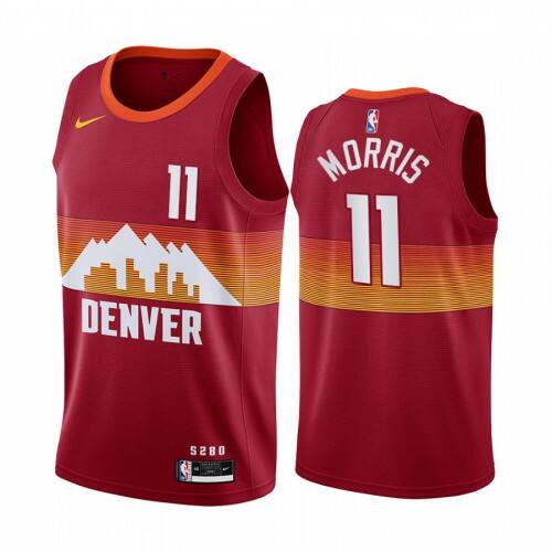 Nuggets #11 Monte Morris Elite 2020 City NBA Jersey - Red Swingman