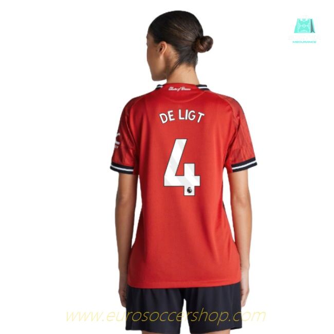 2025-2026 Man Utd Authentic Home Shirt (Womens) (De Ligt 4)
