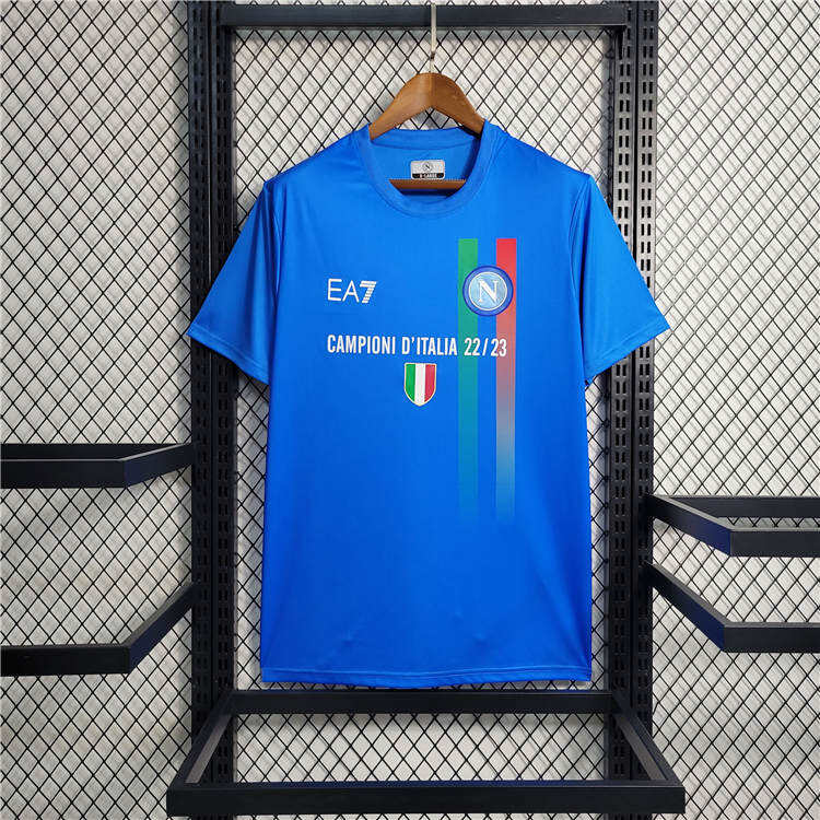 Napoli 2324 Champion Shirt Blue Shirt - Official Replica 23023