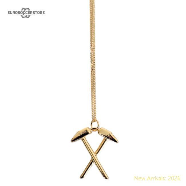 West Ham United Fc 18ct Gold Plated On Silver Pendant  Chain