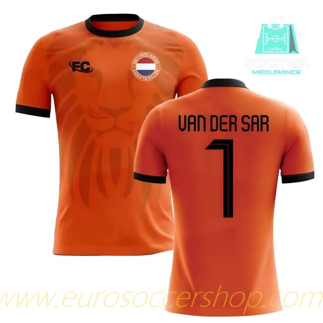 Premium 2018-2019 Holland Home Shirt Concept Edition (VAN DER SAR 1)