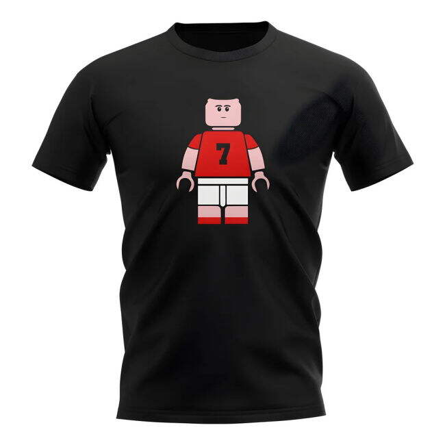 Eric Cantona Man Utd Brick Footballer T-Shirt (Black)