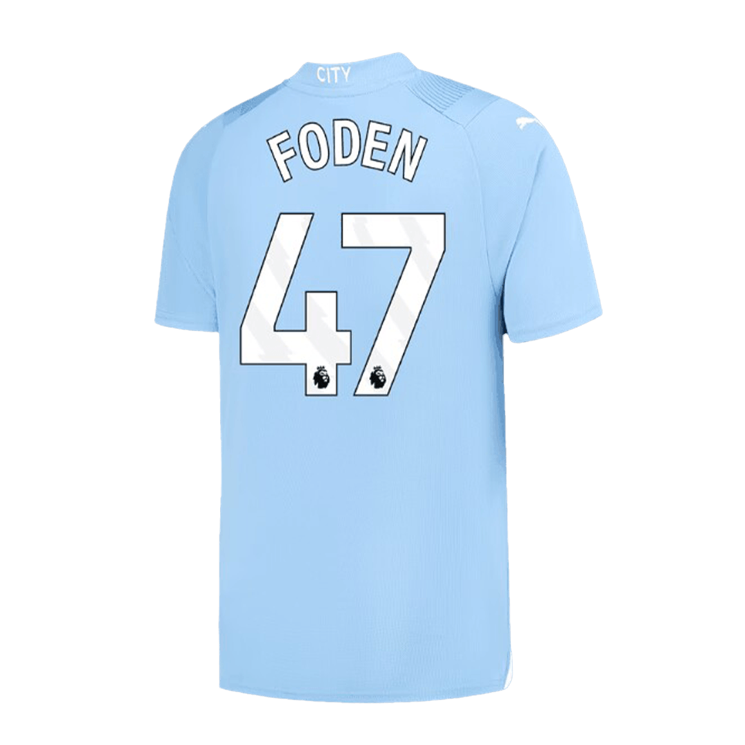 FODEN #47 Manchester City Home  Soccer Jersey 2023/24 Authentic Kit