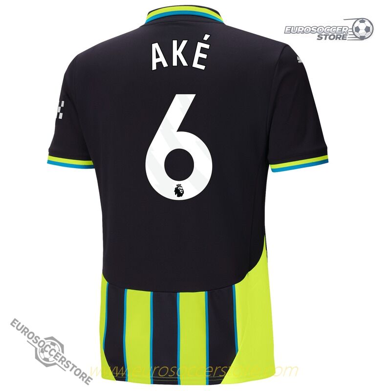 Aké's No. 6 Away Jersey for Manchester City in the 24-25 Season