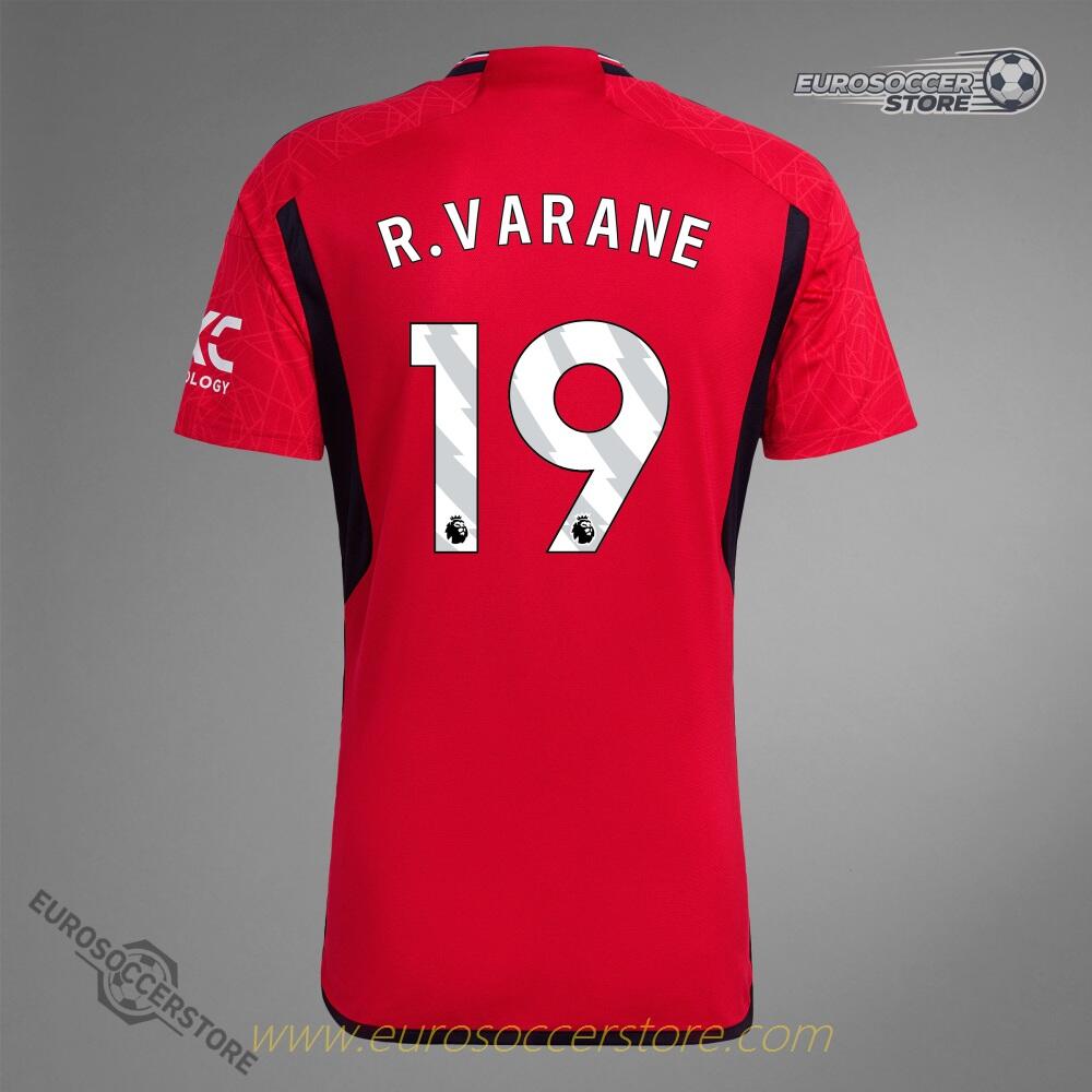 Manchester United R.VARANE 23-24 Season 19th Home Football Jersey