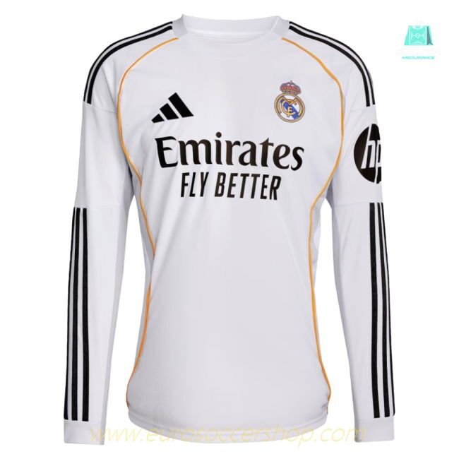 2025-2026 Real Madrid Long Sleeve Home Shirt (Lucas V. 17)