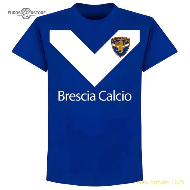 Brescia Roberto Baggio Team Casual Tee - Royal - Budget-friendly