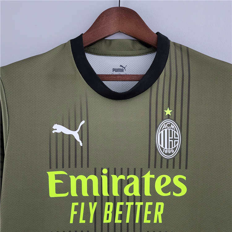2223 AC Milan Third Dark Green Soccer Jersey Football Shirt -