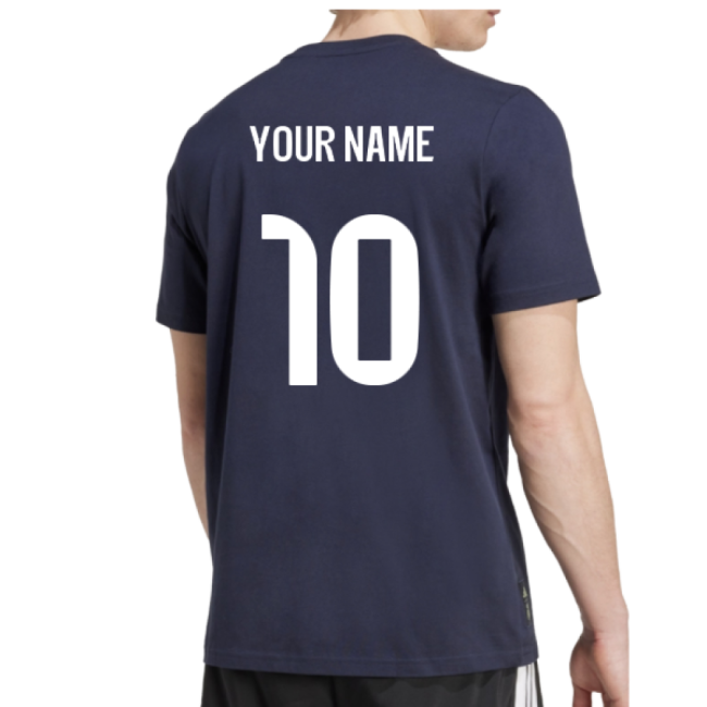 2025-2026 Real Madrid Seasonal Graphic Tee (legend Ink) (your Name)