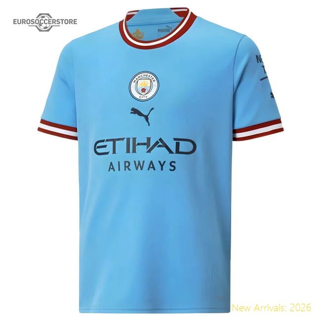 Authentic 2022-2023 Man City Home Shirt (kids) (haaland 9) - Premium