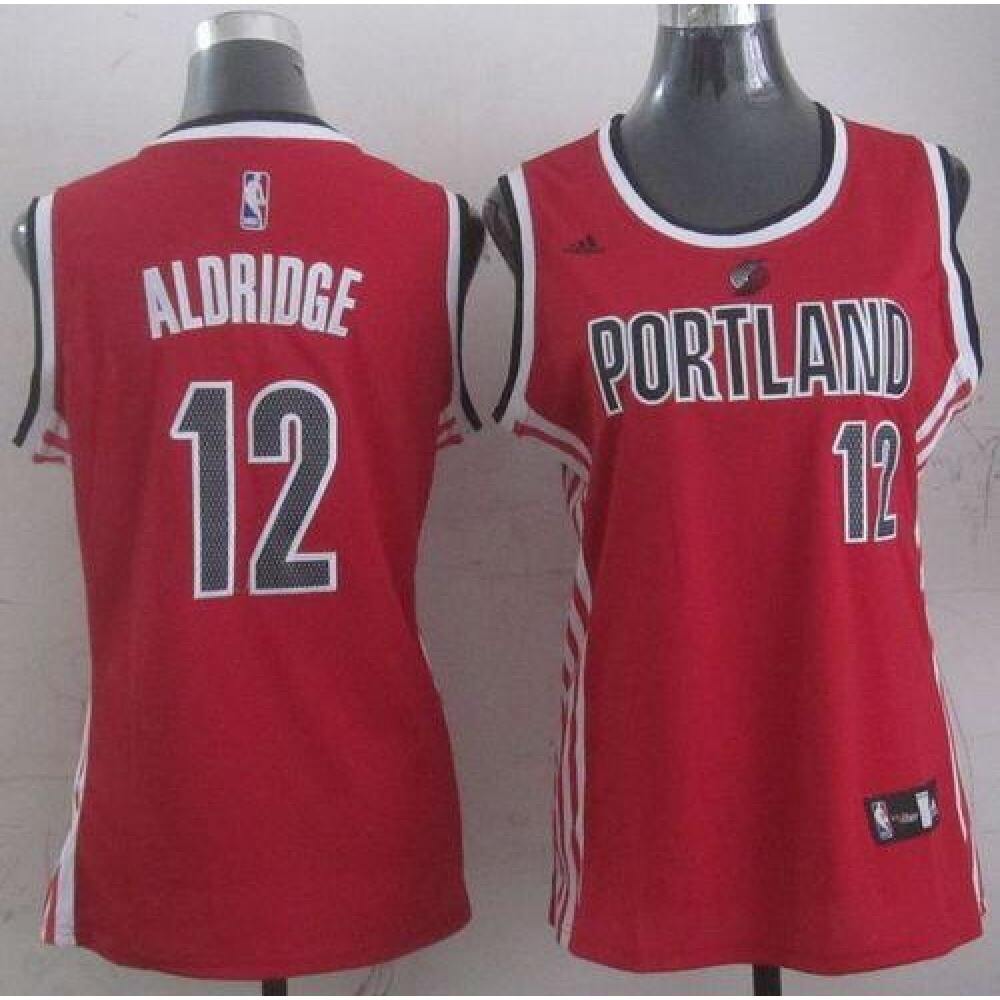 Retro Men's Trail Blazers #12 Lamarcus Red Basketball Jersey