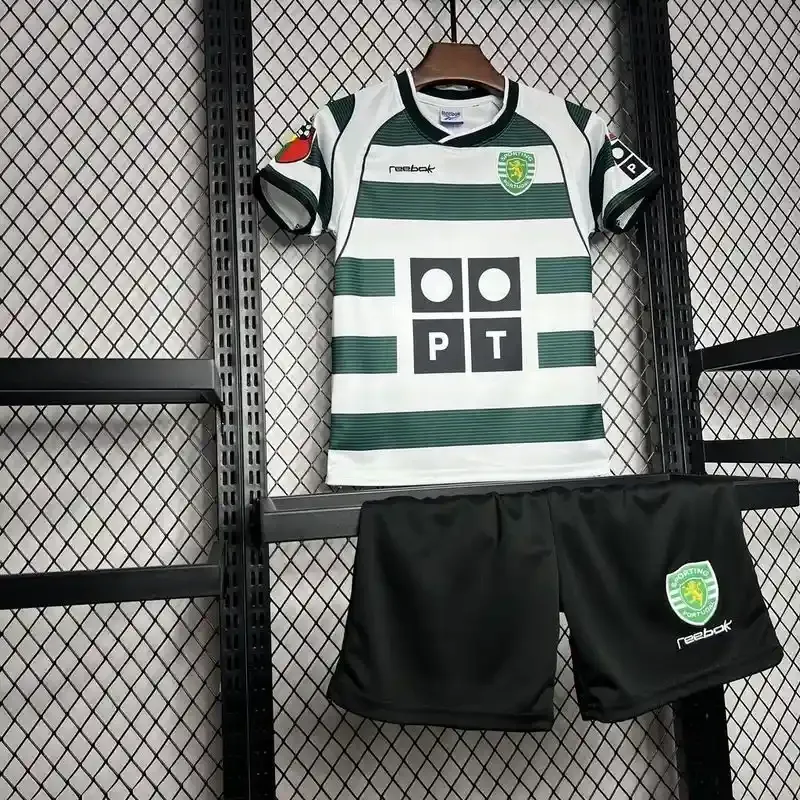 2001-2003 Kids Sporting Lisbon Jersey retro kit