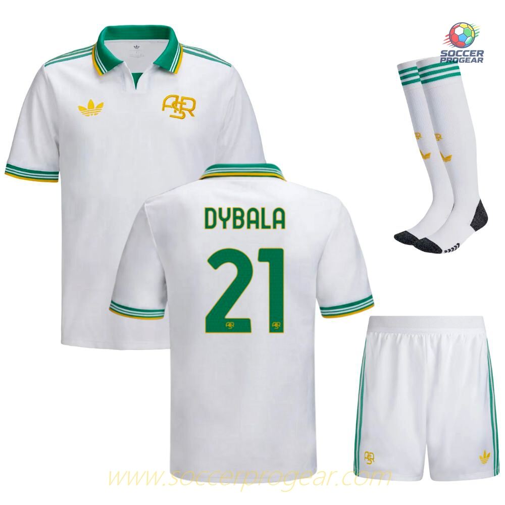AS Roma Third Children Jersey Set Soccer Team Shirt 2025-2026 Season Dybala
