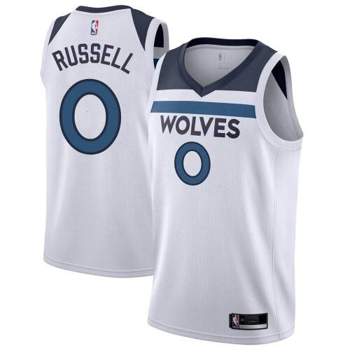 Nike Minnesota Timberwolves #0 DAngelo Russell White Youth NBA Swingman Association Edition Jersey Youth