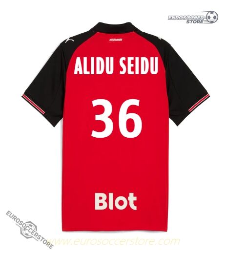 Rennes Home ALIDU SEIDU 36 Jersey for the 25-26 Season