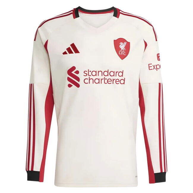 Match-Quality Liverpool 2025-2026 Liverpool Long Sleeve Away Shirt