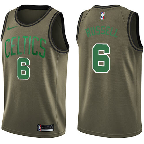 Celtics Bill Russell #6 Official 2024 Icon NBA Swingman Jersey Green