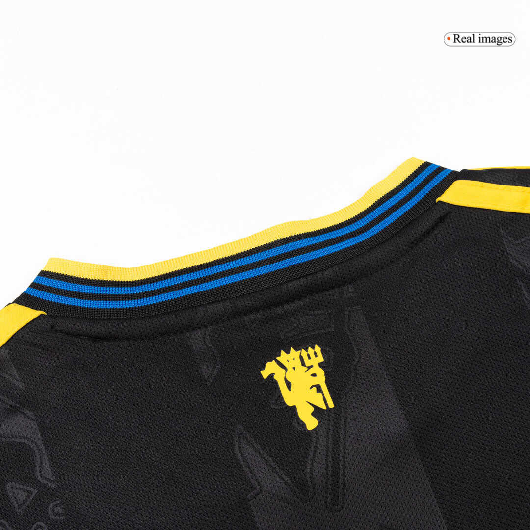 Manchester United Third Away Kids Soccer Jerseys Kit 2025/26