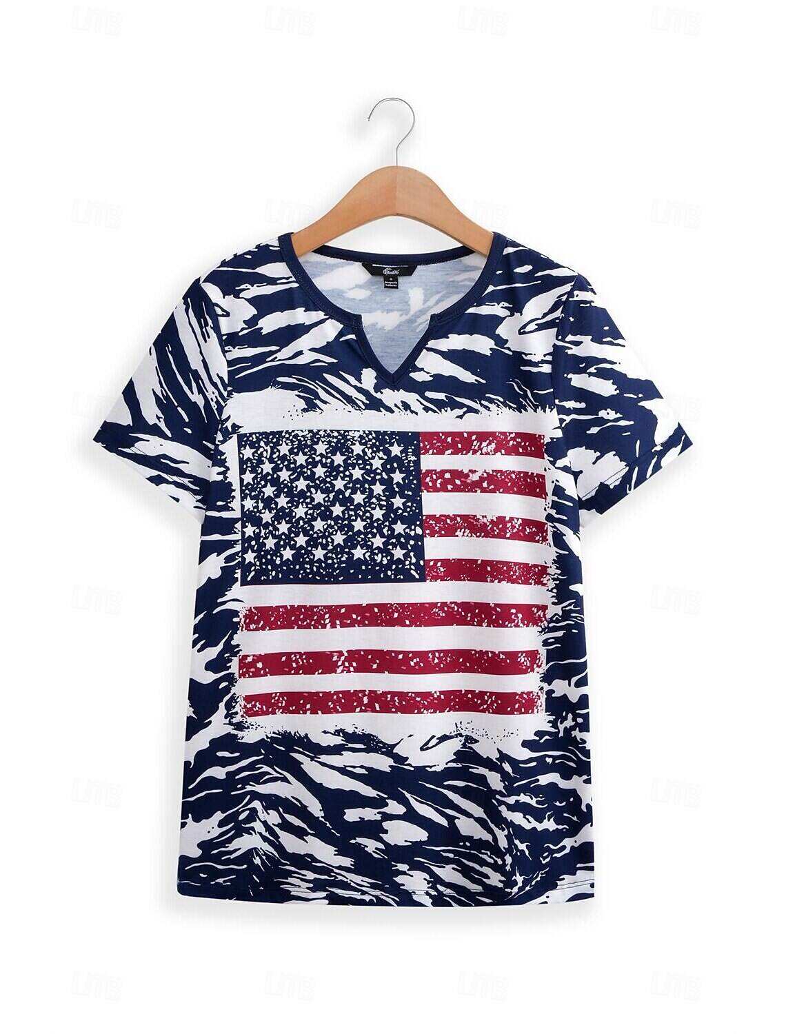 Women's Tank Top Flag Independence Day Sleeveless Sleeveless V Neck Daily Summer