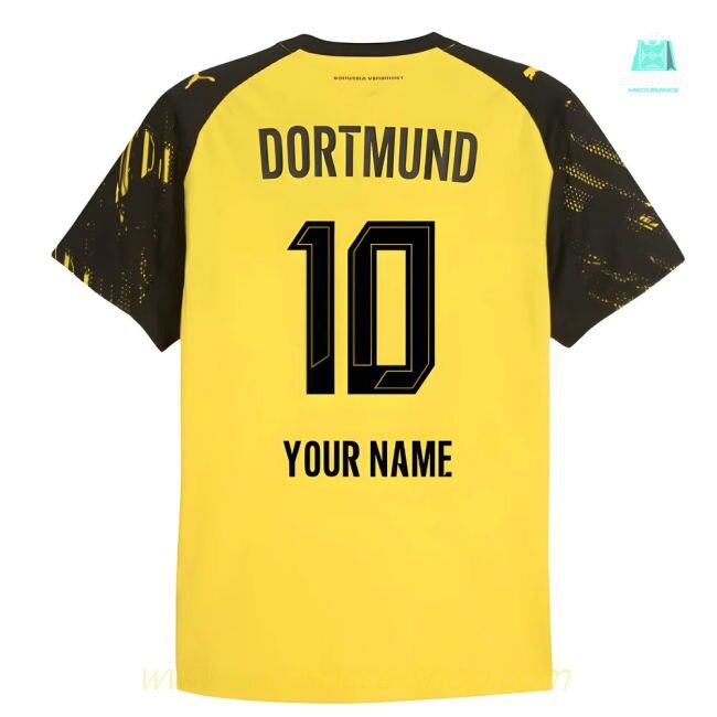 2025-2026 Borussia Dortmund Authentic Home Shirt (Your Name)