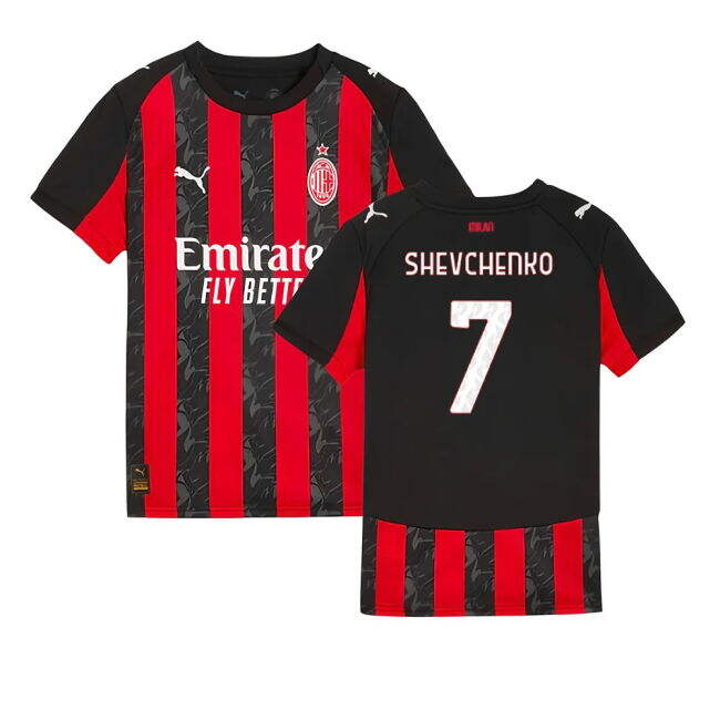 Shevchenko 7 Game Replica AC Milan Home Supporter Kit (Kids)