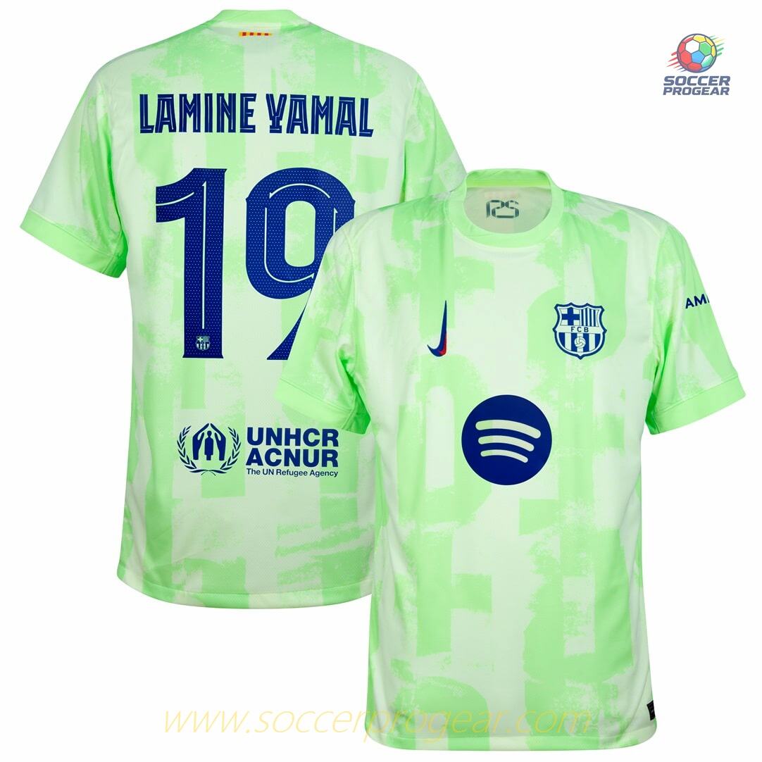 Barca 2024/25 Collection Third Children Soccer Team Shirt Lamine Yamal
