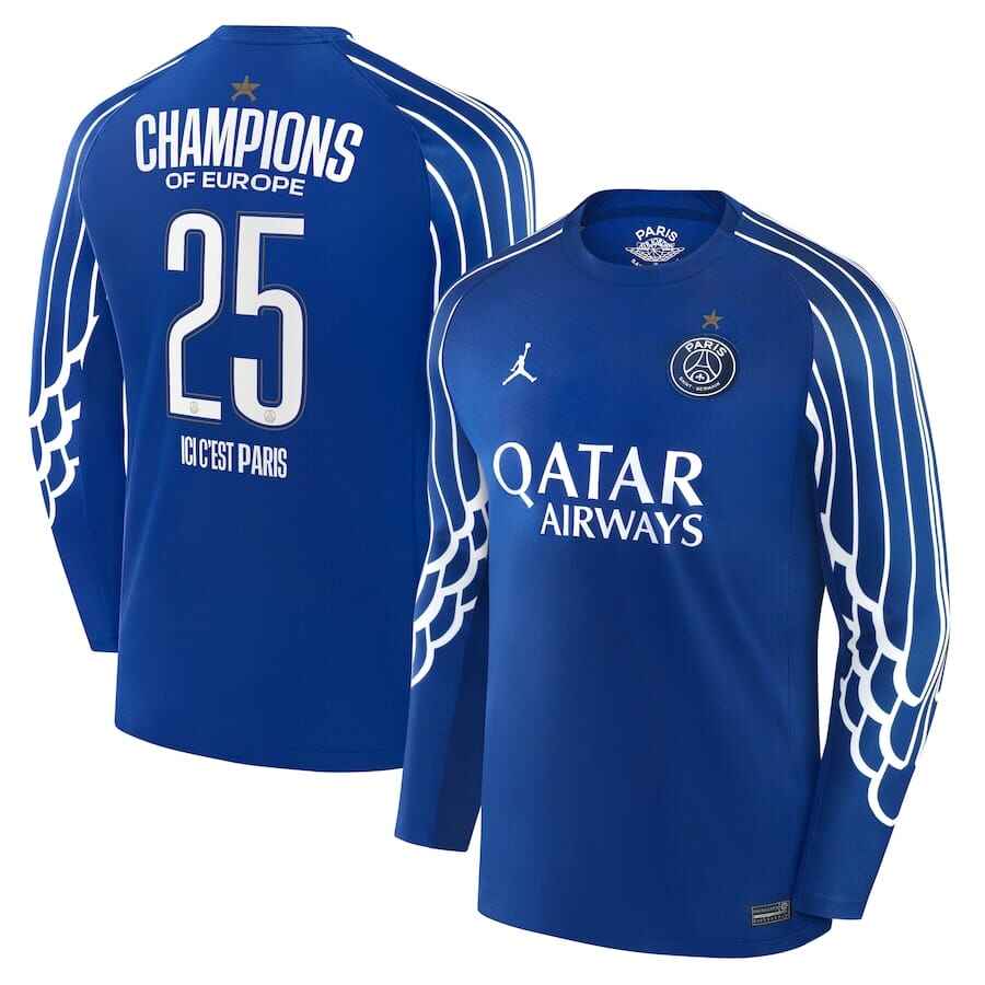 PSG Fourth Collector European Champions Soccer Team Shirt