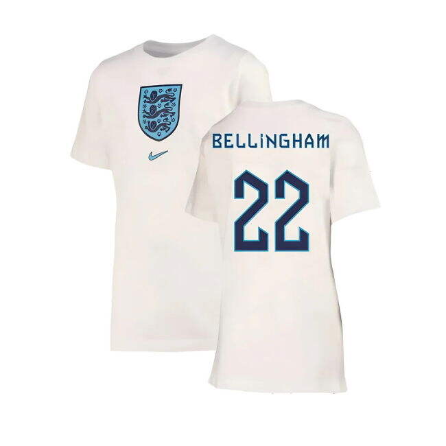 Kids Bellingham 22 2022-2023 England Football Team Home Jersey