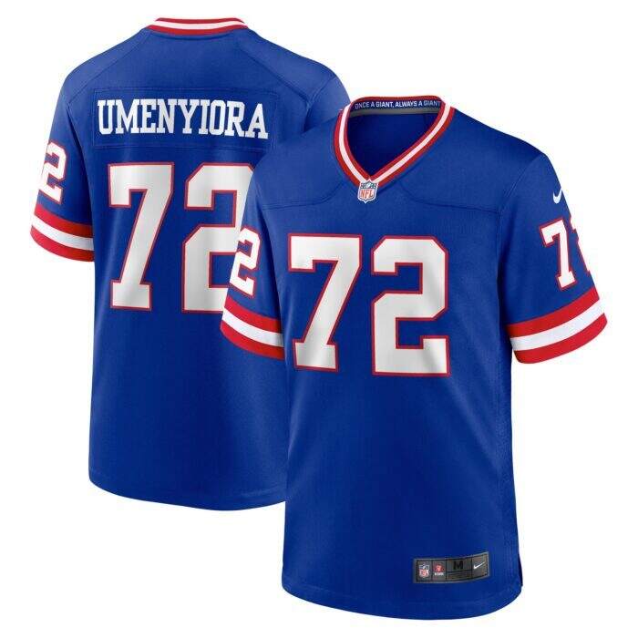 Men's New York Giants Osi Umenyiora Nike Royal Classic Ret...