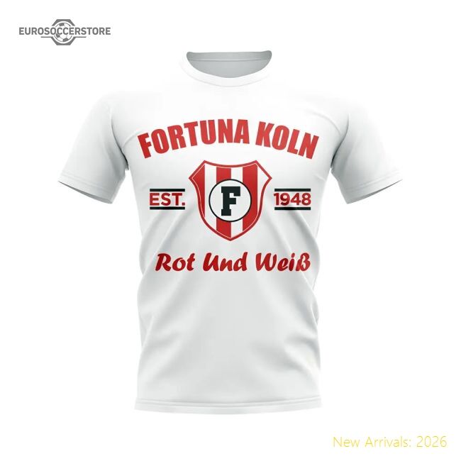 Outstanding Fortuna Koln Established Football Tee (white)