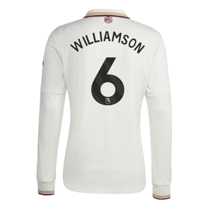 2025-2026 Arsenal Long Sleeve Third Shirt (Williamson 6)