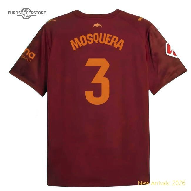 2025-2026 Valencia Cf Road Jersey (kids) (mosquera 3) - Concept Creation