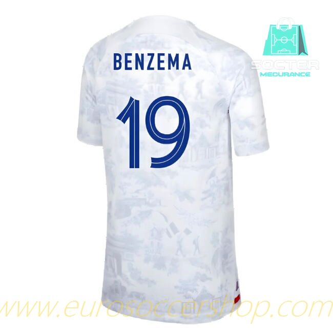 2022-2023 France Away Jersey Kids Edition (Benzema 19)