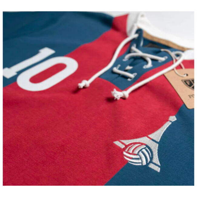 Paris Retro Football Shirt with Laces La Tour