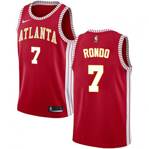 Elite Hawks #7 Rajon Rondo 2024 Statement NBA Swingman Jersey Red -