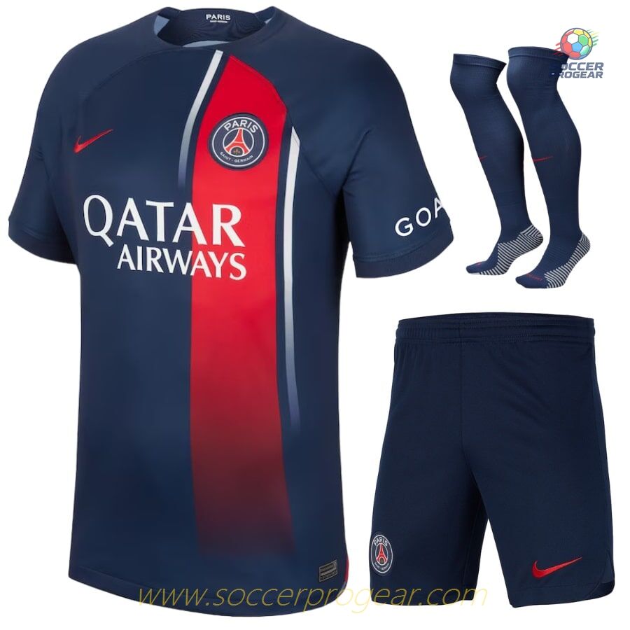 PSG Home Children's Edition Soccer Uniform Team Jersey 2023 2024