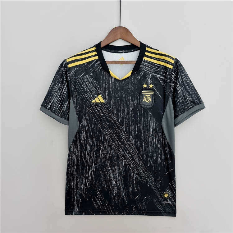 2022 Argentina Black Soccer Jersey Football Shirt - Official Replica