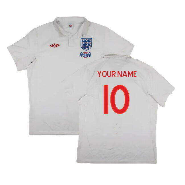Exquisite England 2009-10 World Cup Home shirt (XL) (Very Good) (Your Name) Spiritual
